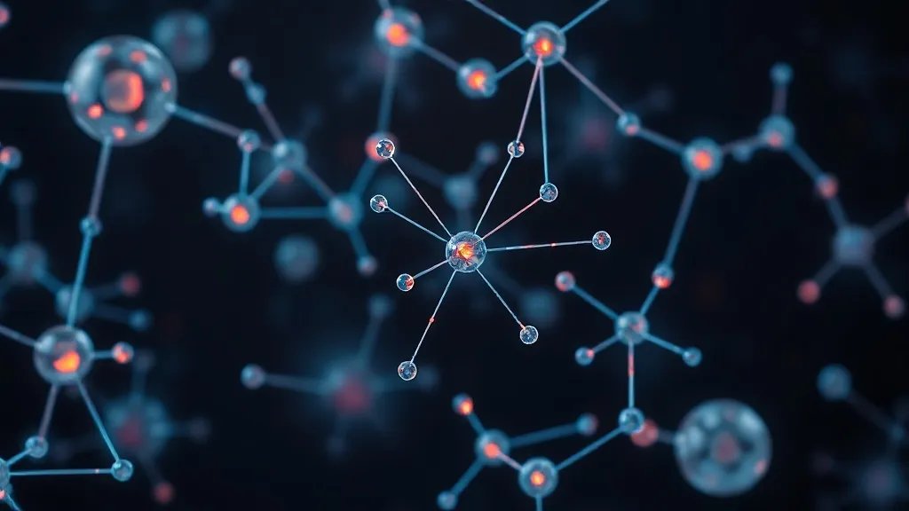 Abstract visualization of cellular metabolism, metabolic pat